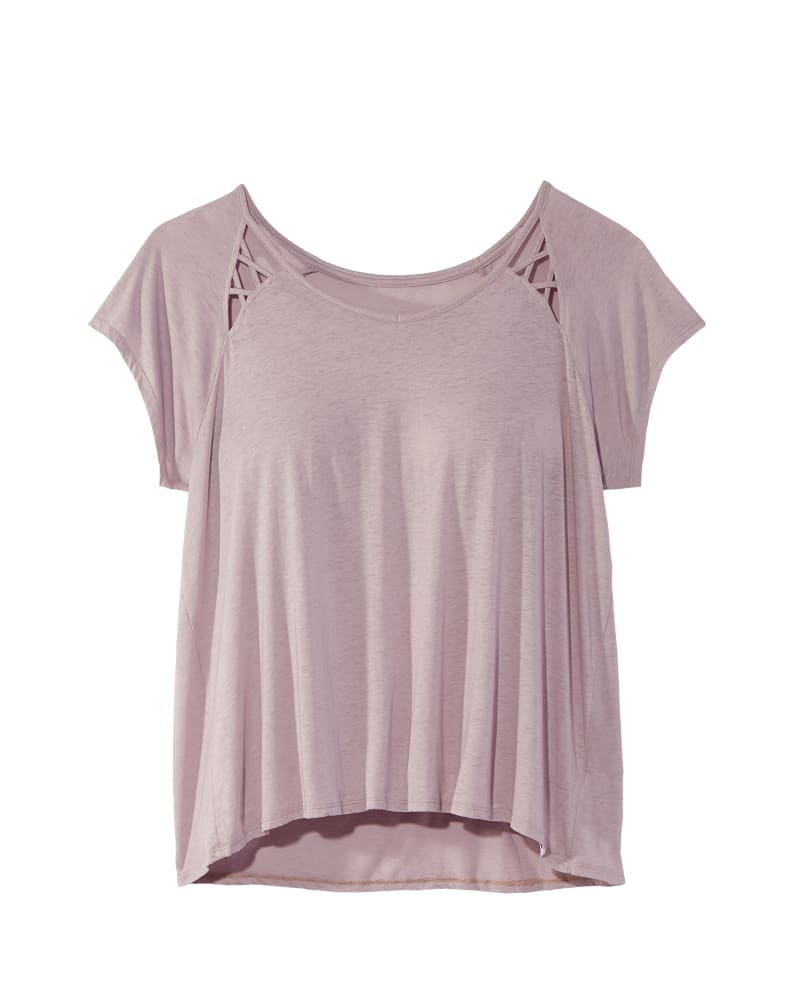 Front of plus size Azalea Lattice Detail Tee by Marc NY | Dia&Co | dia_product_style_image_id:138091